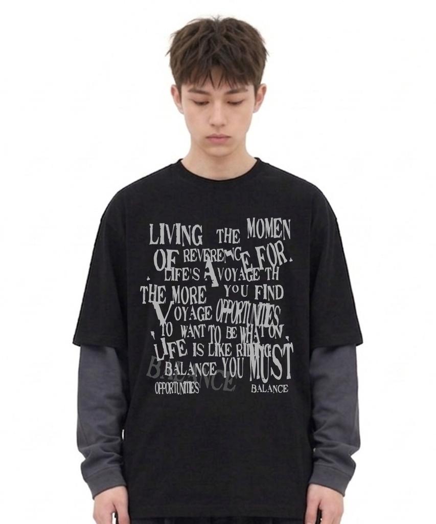 VANNWORKS Layered Balance Long Sleeve (Vvll0227) Black/Charcoal