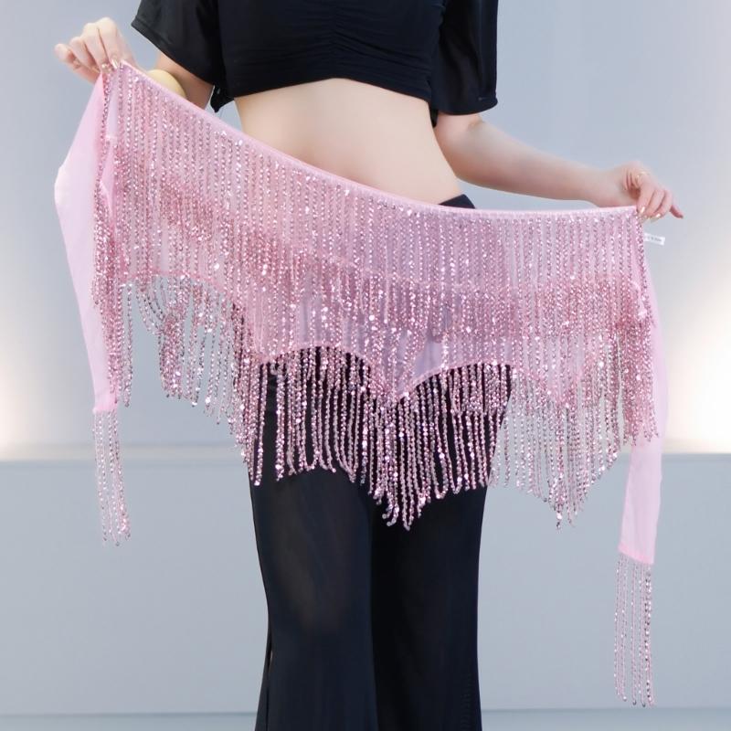 Professional Grade Belly Dance Hip Scarf Lightweight Polyester Fabric for Comfortable Extended Dance Practice