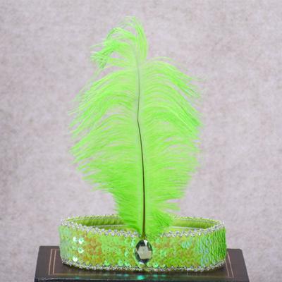 1 diadema de plumas bonita con lentejuelas estilo charlestón, diadema para disfraz, diferentes colores, recuerdo de fiesta