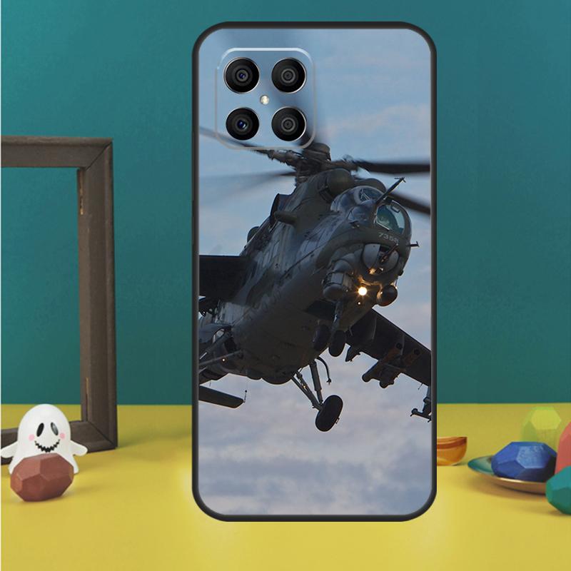 Mil Mi 24 Hind Helicopter Case For Honor X9a X8a X8b X9b X9c X8 X9 50 70 90 Lite Honor 200 Lite Magic 7 5 6 Pro Cover