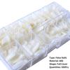 500Pcs/Box Nail Tips Transparent Lightweight Natural Color Round Head Extension Fake Nails for Women