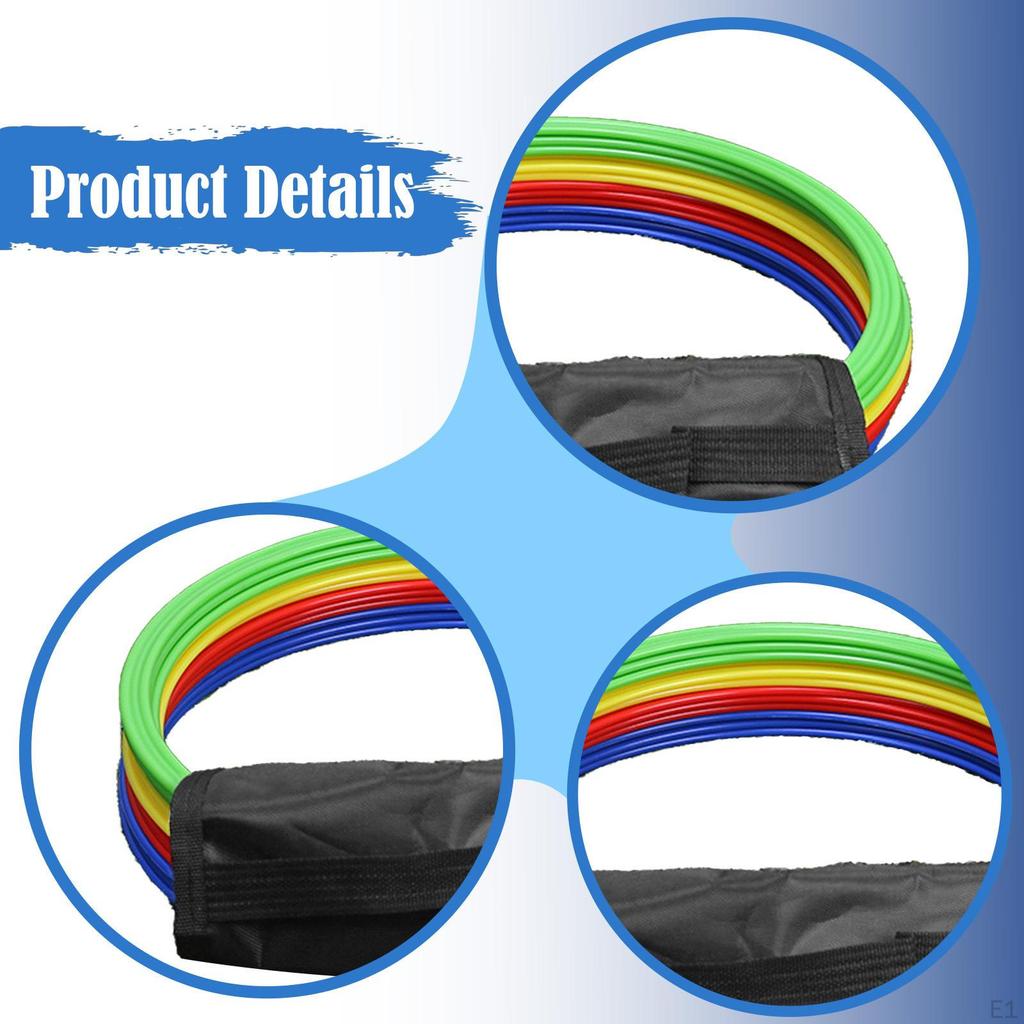 12 Stuks Wendbaarheidsringen Oefening Snelheidscirkel Multifunctionele Voetwerk Balans Oefeningen Springringen
