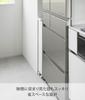 Yamazaki Jitsugyo product with casters Slim wagon with casters 4 tiers White W13 x D48 x tower slim rack gap storage 1806 [Completed only] H80.5cm