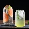 350ml/550ml Glass Cup Cola Cold Drink Water Cup with Bamboo Lid Coffee Milk Juice Straw Mug Beer Can Drink Home Breakfast Cup