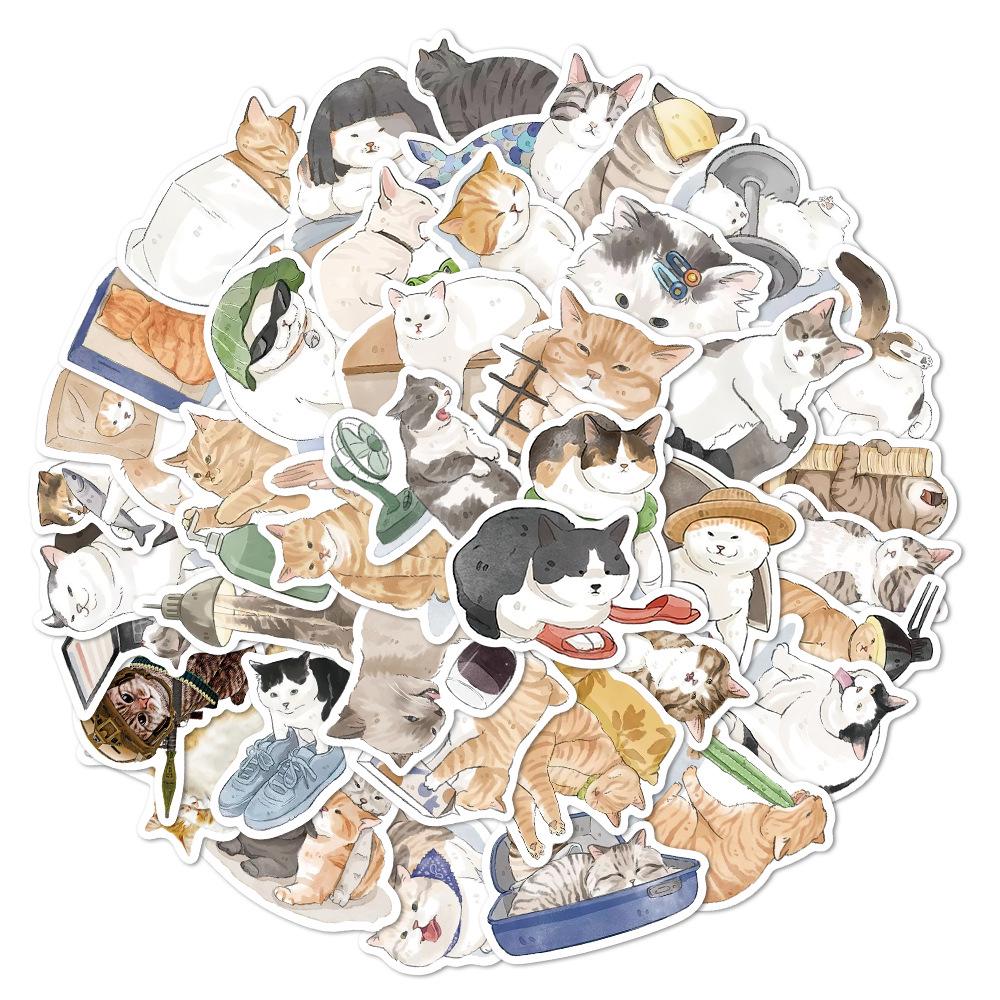 Adorable Kitten & Puppy Stickers: Creative, Waterproof Decals for Notebooks, Bottles, Phones, Skateboards, and Journals.