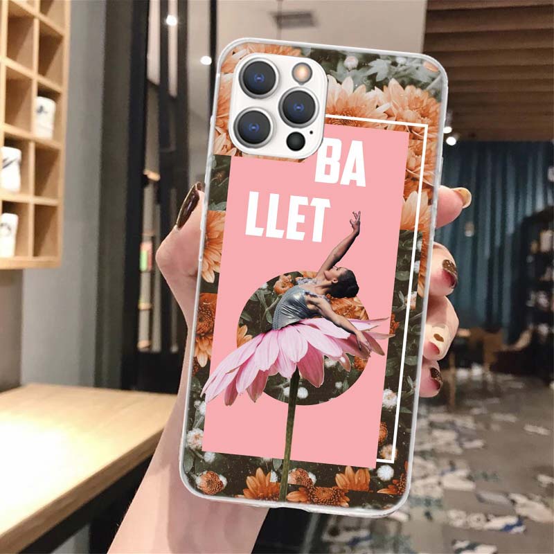 Ballerina Ballett Tanzen Weiche Handyhülle Für iPhone 16 15 14 13 12 11 Pro Max X XR XS 7 Plus 8 + SE 2020 Muster Individuell Angepasste Abdeckung