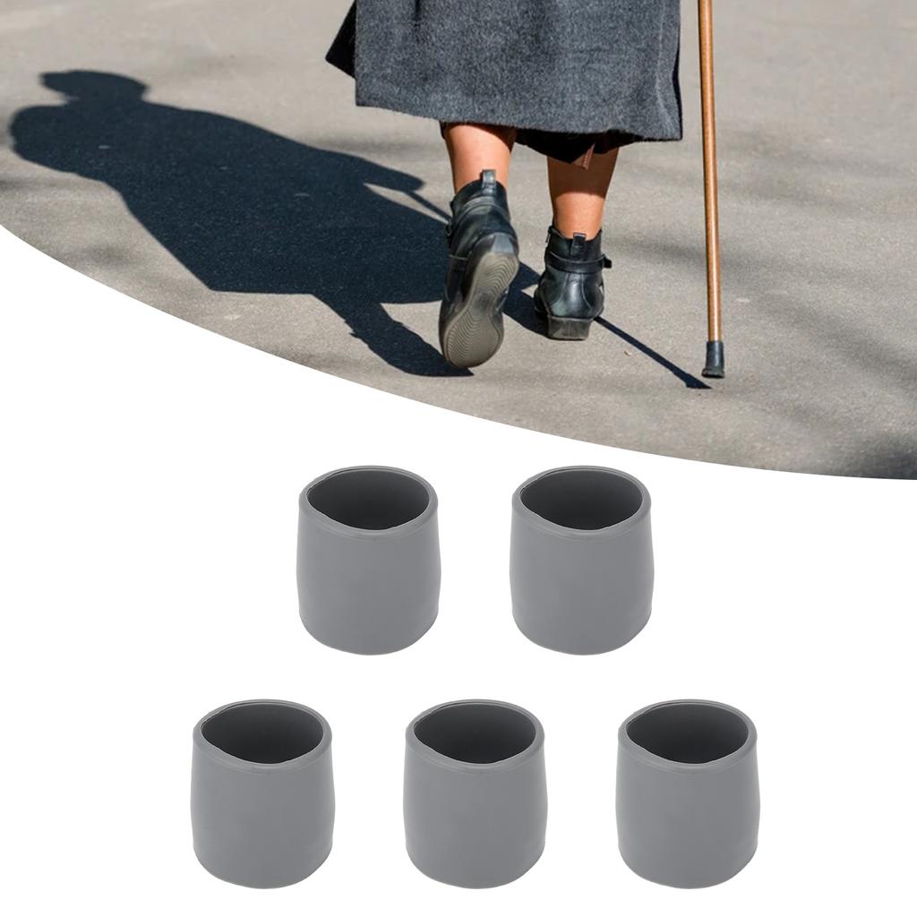 5 Pcs Crutch Tips Thick Rubber Single Angle Cane Foot Cane Walking Stick Crutch Foot Pad