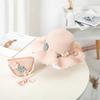 Girls' straw hat bag matching travel sun hat Flower children's sun hat Outdoor fashion fisherman hat sunscreen hat
