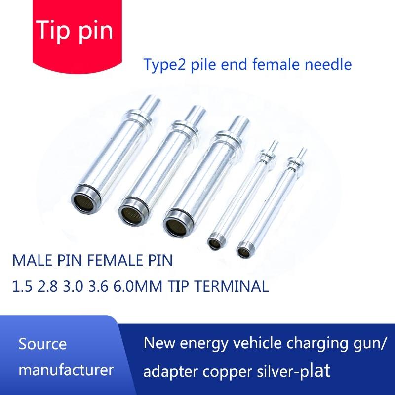 220V~380V Type 1 Type 2 GBT EV Charger Plug Pin J1772 IEC 62196 EV Adapter Silver Plated Copper Pin EVSE Accessories