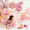 Rosa Zahlen-Schmetterling-Ballon-Set Mädchen Rosa Schmetterling Folie 32 Zoll Babyparty Hochzeit Schmetterling-Motto Geburtstagsparty Dekoration