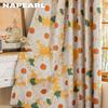 1PC Vintage Style Full Blackout Curtains Rustic Style Daisy Print Curtains for Bedroom Living Room Balcony Window for Home Decor
