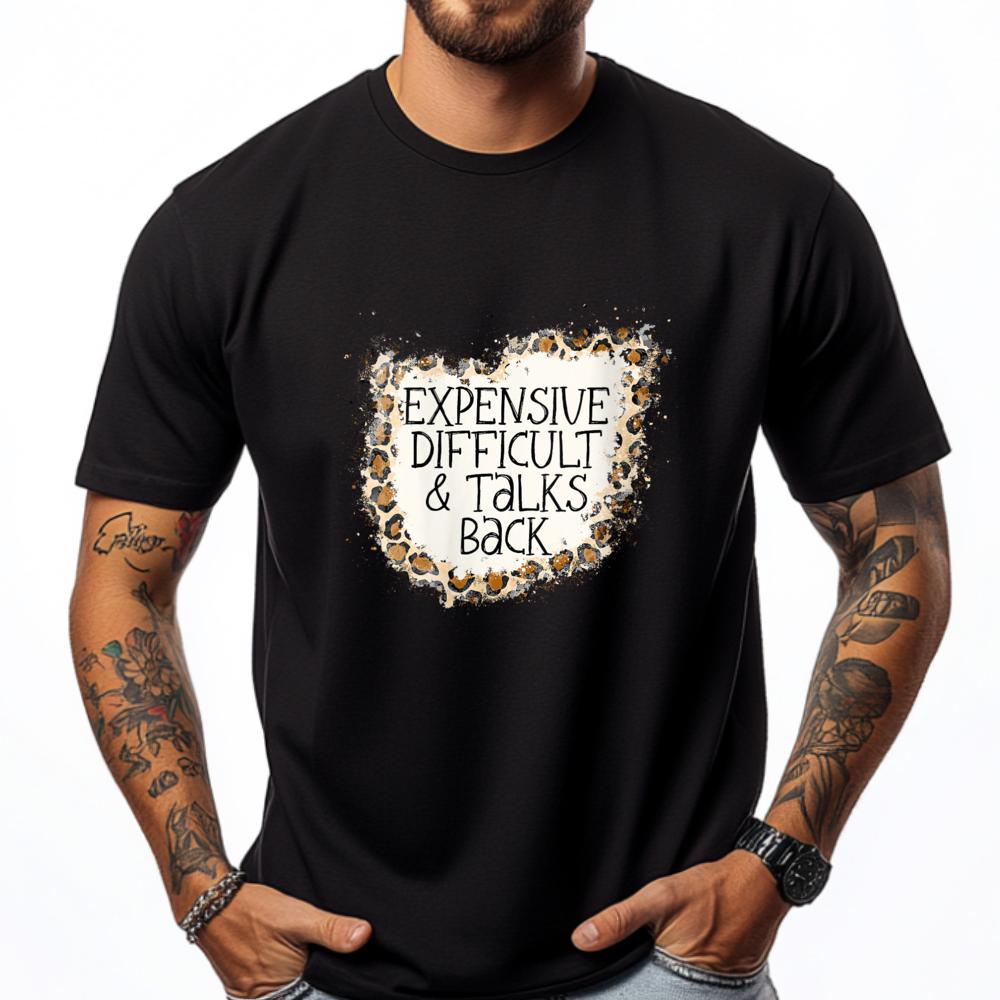 Expensive Difficult And Talks Back Harajuku T Shirt Man Cool Streetwear Natural Man Clothes Plus Size