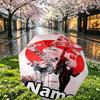Custom Name Personalized Superhero Print Umbrella, Auto Open Close, 8‑Rib Sturdy Frame, Commute Camping Hiking Use, Birthday Gift