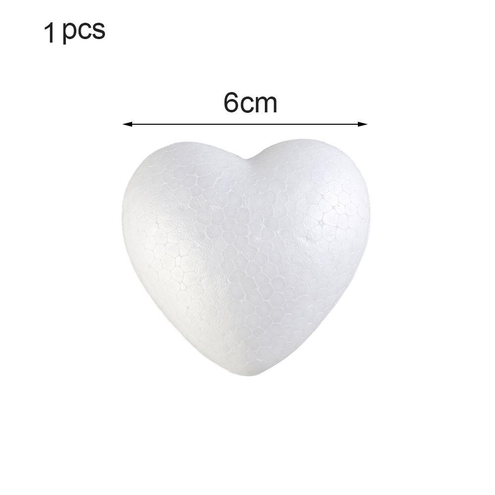 

6/8.5/10/15cm Heart Foam Mould White Craft Balls Styrofoam Modelling Polystyrene Wedding Decor DIY Ball Toys Party Decor
