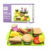 Cartoon Simulation Fast Food Toy Set Miniature Hamburger French Frie Kitchen Model Pretend Play Set Children Kids Education Gift
