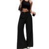 High Waist Wide Leg Women's Summer Suit Pants - Versatile, Casual, Petite, Straight Leg, Floor-Length Trousers