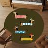 1pc sausage dog clothes Round Chair mat Area Rug - Non-Slip, Floor Mat for Office, Bedroom, and Indoor Decor c1125108