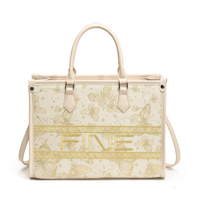 

Large capacity fashion commuter handbag women s 2025 new retro versatile shoulder messenger bag Small белый