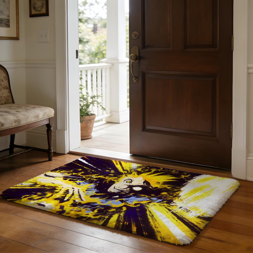 Anime BBlue Lock Fußball Bodenmatte Weiche Flanell-Absorbierende Matte Rutschfester Teppich Zuhause Schlafzimmer Badezimmer