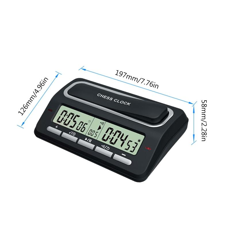 Chess Clock Digital Timer, Digital Display International Chess Timer Count Down Game Timer Portable Timer for Board Game
