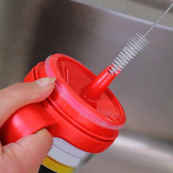 10Pcs Cleaning Brush Set Full Size Straws Narrow Gaps Deep Cleaning Brush Nylon Bristles Spiral Shaft Cleaning Tool