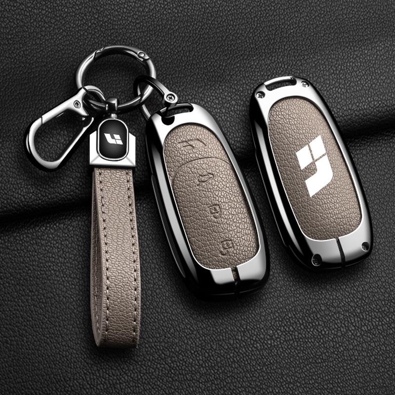 High-End L7 Key Case: Metal Buckle Shell Holder for L8 and Ideal One L6 Cars