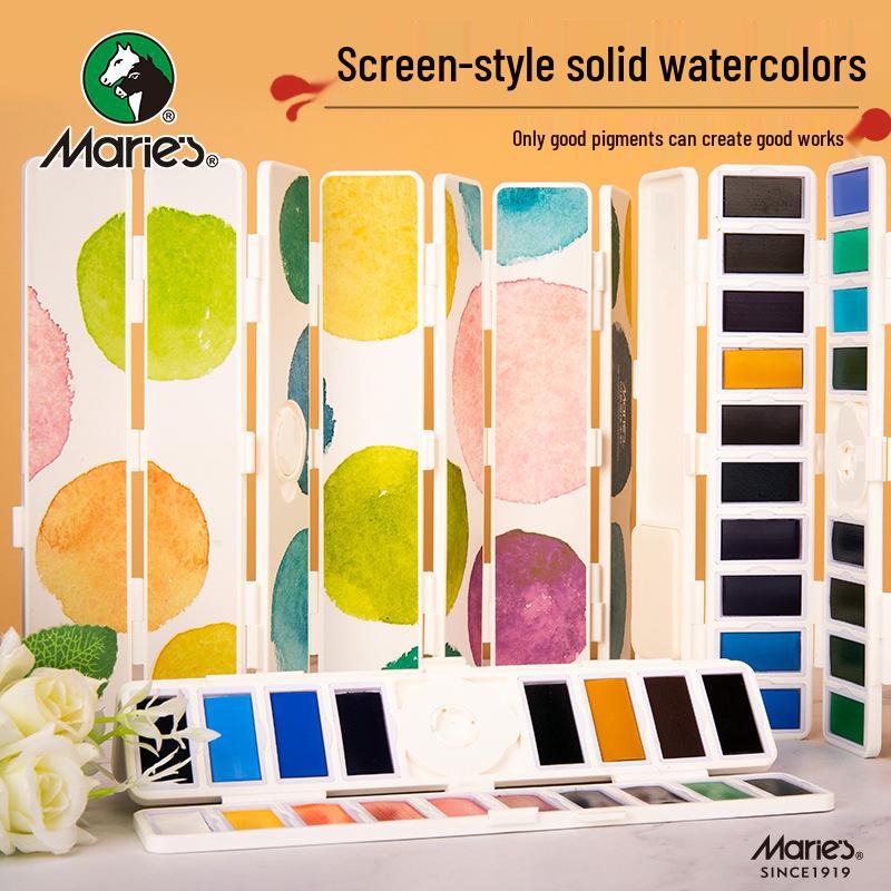 

Mali Screen Portable Watercolor Set - 18, 38, or 58 Colors for Students 18 Colors