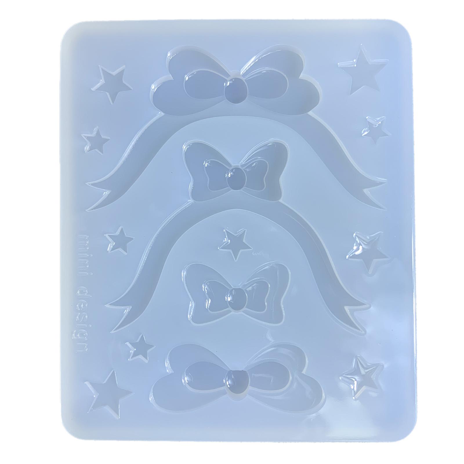 Shiny- Geometry Princess on the Run Bowknot Silicone Epoxy Resin Mold DIY Keychain Pendant Jewelry for Bag Decorations 1