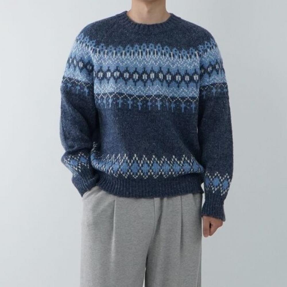 Onl Men Snowflake Knit Sweater Mpn