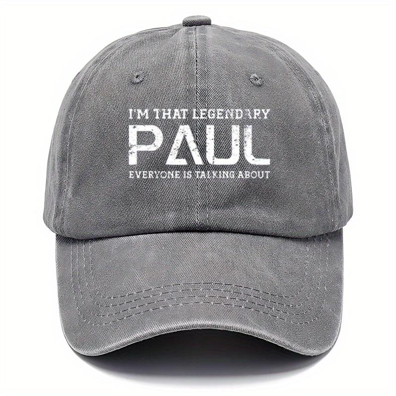 A Versatile UnisexS Faded Baseball Cap Featuring a Playful IM Paul Design Perfect for Fishing Activities And Everyday Wear Av 1pc