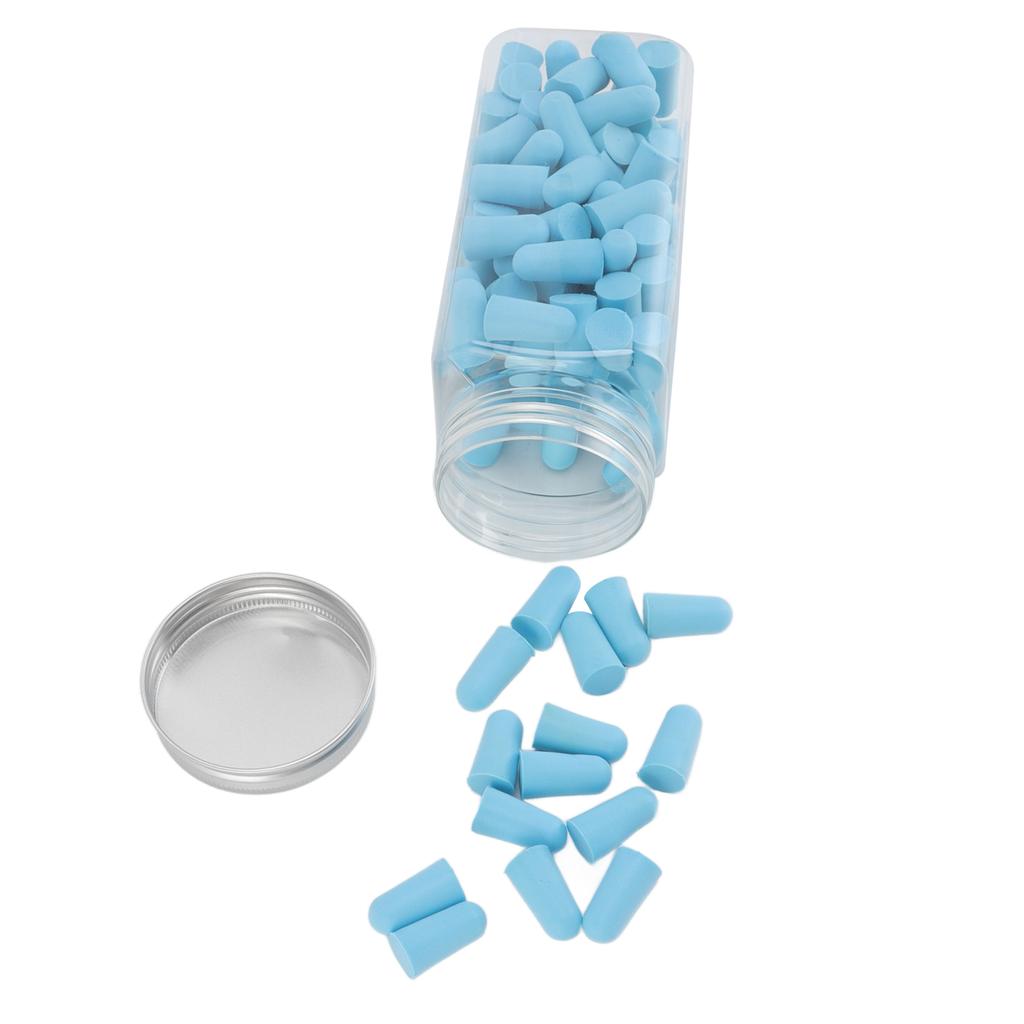 120pcs Sleeping Ear Plugs Noise Reduction Slow Rebound Sponge Expandable Elastic Easy Wearing