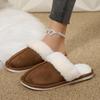 2025 Autumn/Winter Furry Plush Home Slippers - European & American Style
