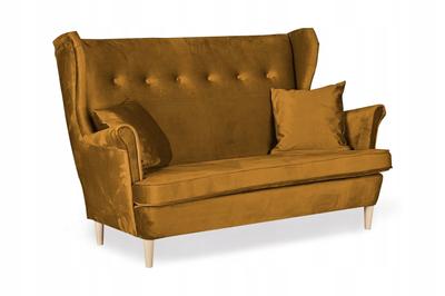 Ari Scandinavian Wing Sofa, Non-extendable,, Golden Yellow
