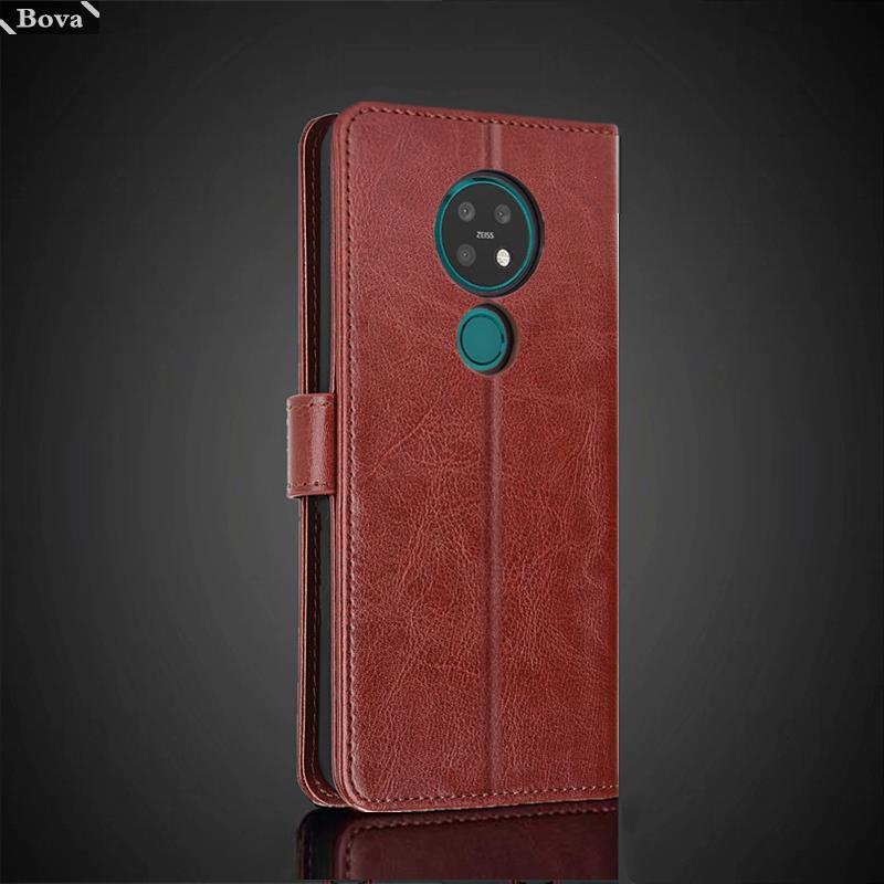 Kortelių laikiklis PU odinis dėklas Nokia 6.2 / Nokia 7.2 atverčiamas dėklas retro piniginės krepšys priglundantis dėklas verslo Fundas Coque