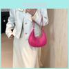 Fashionable Crescent Pu Leather Shoulder Bag For Women Trendy Stylish Mid-size