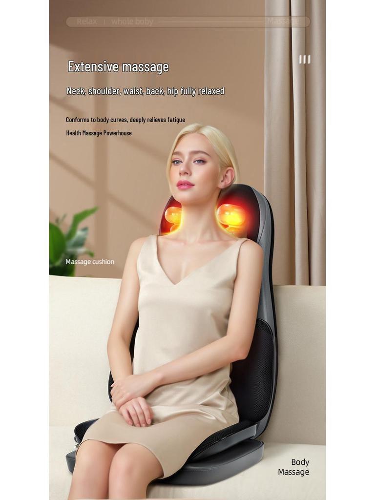Portable Heated Massage Chair Cushion for Office, Home, and Car