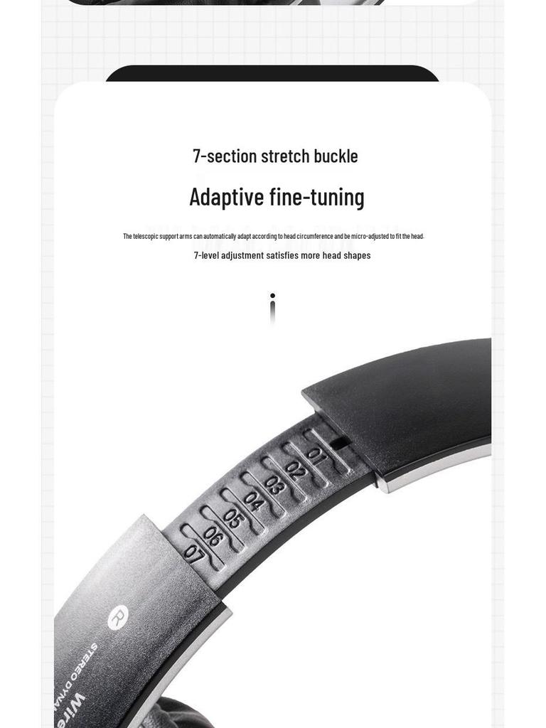 VJ033 Luminous LED Wireless Bluetooth Over-Ear Headphones with Heavy Bass