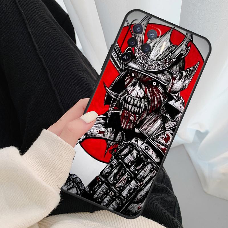 Japanese Samurai Warrior Case For Oppo A18 A38 A58 A78 A98 A80 A60 A40 A96 A76 A16 A94 A74 A54 A15 A17 A57 A77 A5 Pro