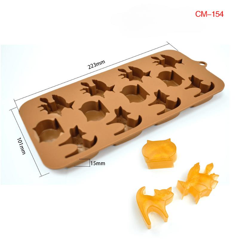 Halloween Pumpkin Wine Bottle Wine Core Chocolate Mold Fruit Candy Dessert Mold Vampire Teeth Silicone Mold