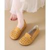 Soft-soled Doudou shoes women's summer new retro round head hollow breathable casual fashion flat-soled single shoes