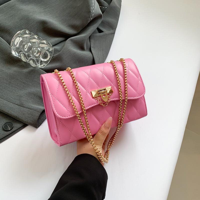 Schicke Vintage-Kette Kleine quadratische Tasche Trendig Sommer 2024 Schulter Crossbody
