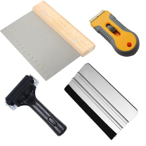 Cushion flooring cutter, wallpaper repair kit, wallpaper roller, wallpaper repair, sliding door replacement tool set