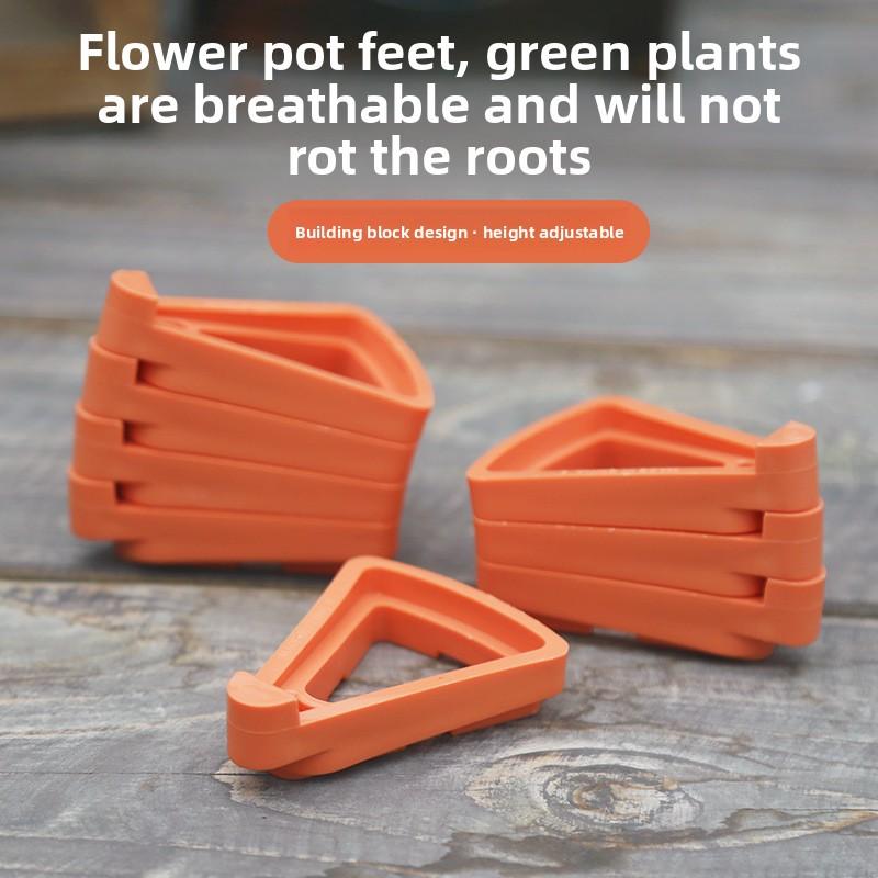 Flower pot bottom pad root breathable flower pot tray chassis Raise flower pot foot pad Movable bottom bracket Triangle bracket