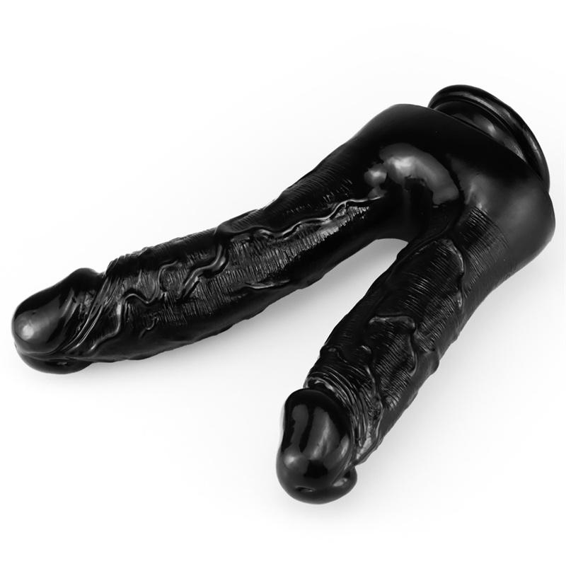 Zwei-zinkiger Simulations-Dildo Anal-Plug Masturbationsgerät Weiblicher Hinterhof Anal-Plug Dildo Erwachsenenprodukte