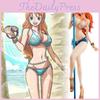 Nami One Piece Figurine Swimwear Pole Dance Anime Model Garnish Gift Christmas