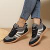 Large Size Soft Sole German Training Shoes Women's Sports Shoes European and American Retro Design Style Lace-up Light Casual Women's Shoes