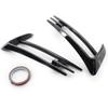 1 Pair Glossy Black / Carbon Fiber Look Car Front Fog Light Lamp Eyebrow Eye Lid Wind Knife Cover For VW For Golf MK7