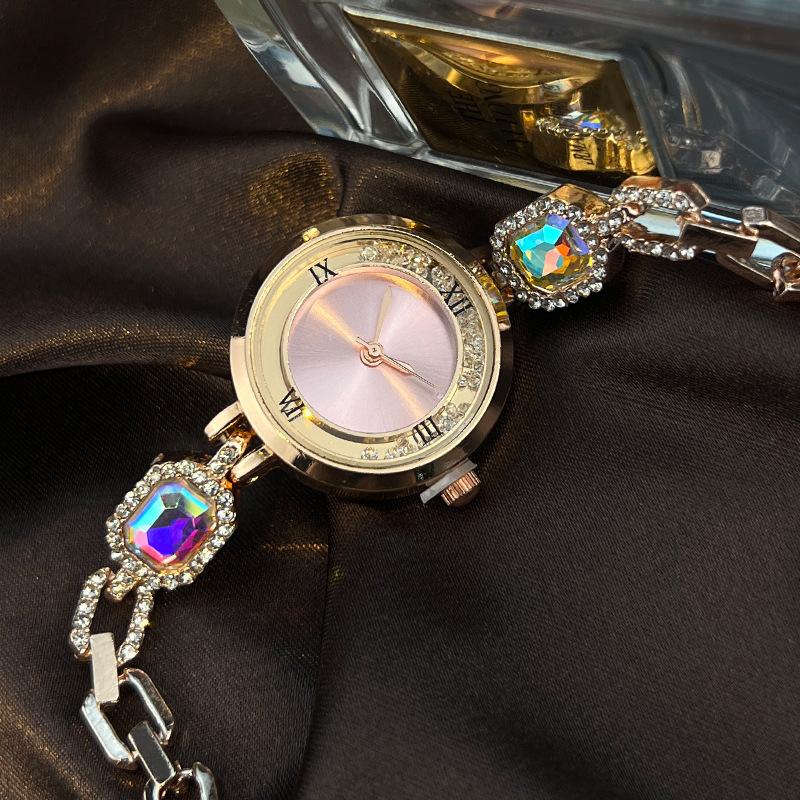 Ball Fire Diamond Delicate Small Dial Ladies Quartz Watch Diamond Bracelet Roman Women's Watch
