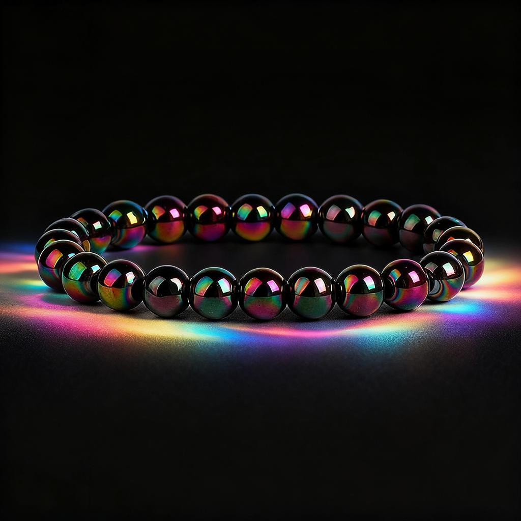 No Magnetic Black Colorful Hematite Bracelet Health Care Hematite Bracelets Women Vigour Natural Stone Bracelet Jewelry Pulsera