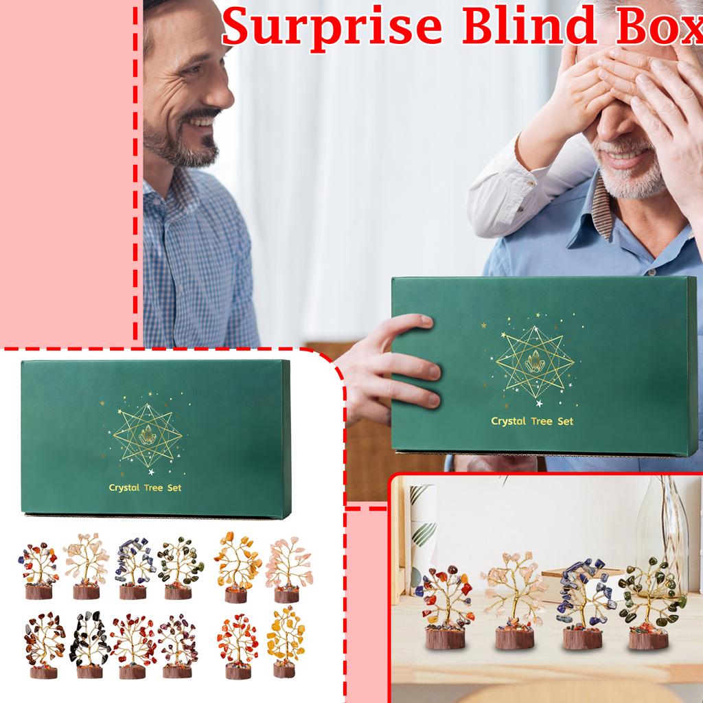 Crystal Tree Of Life Set With Wooden Base, A Tree For And Home Decoration